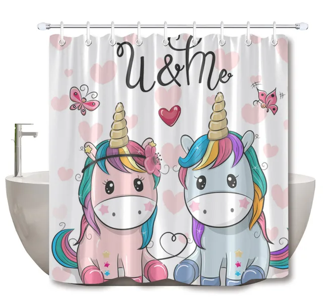 Funny Unicorn Shower Curtains