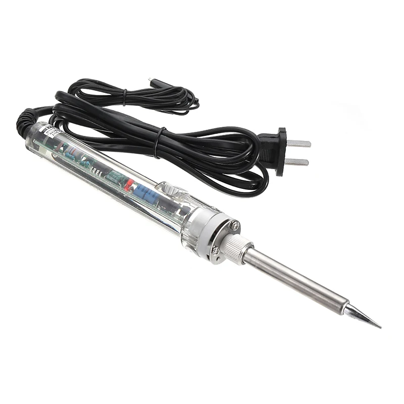 

907 Transparent Constant Temperature Adjustable Electric Soldering Iron Welding Tool Lead-free 220V 60W Handle Heat Pencil Tool
