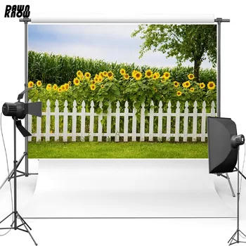 

DAWNKNOW Sunflower New Fabric Polyester Photography Background For Wedding Vinyl Backdrop For Children Photo studio lv212