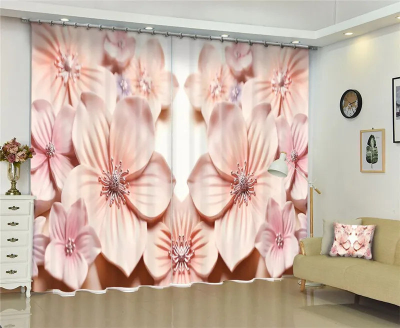 Modern Fashion Mural 3D Blackout Window Curtain For Bed room Living