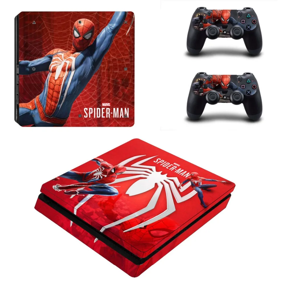 Человек-паук кожа для Playstation 4 PS4 Slim Skins наклейка для консоли контроллер Play станция 4 SLIM Виниловые Наклейки Обложка протектор