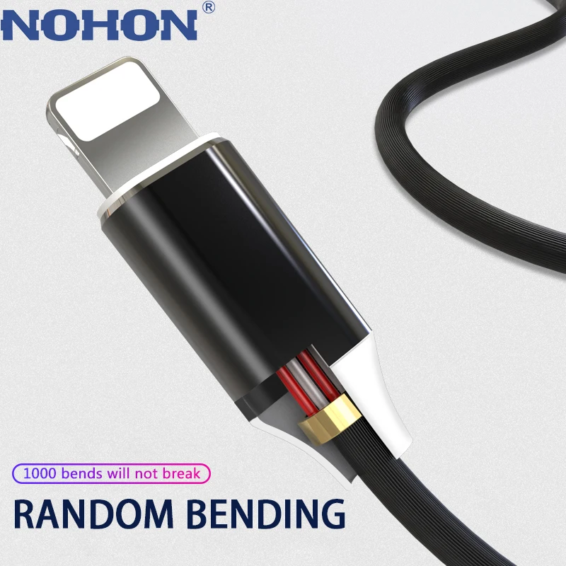 NOHON 8pin USB зарядное устройство кабель для передачи данных iPhone XS MAX XR X 8 7 6 Plus Apple iPad Mini