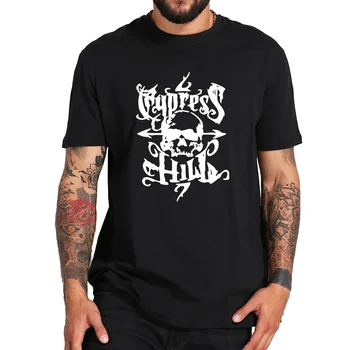 

EU Size 100% Cotton T Shirt Cypress Hill Hip Hop Sugar Skull T-shirt Simple Short Sleeve Crewneck Soft Shirt Tops