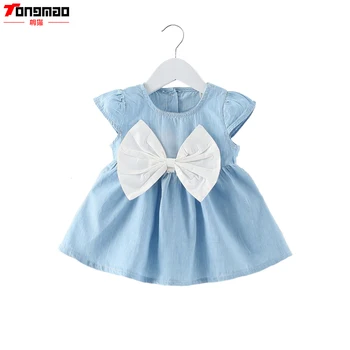 

Cute Baby Girls Dress Jeans Children Kids Baby Denim Dresses One Piece Baby Summer Clothing For School Casual Wear Clothes Girl
