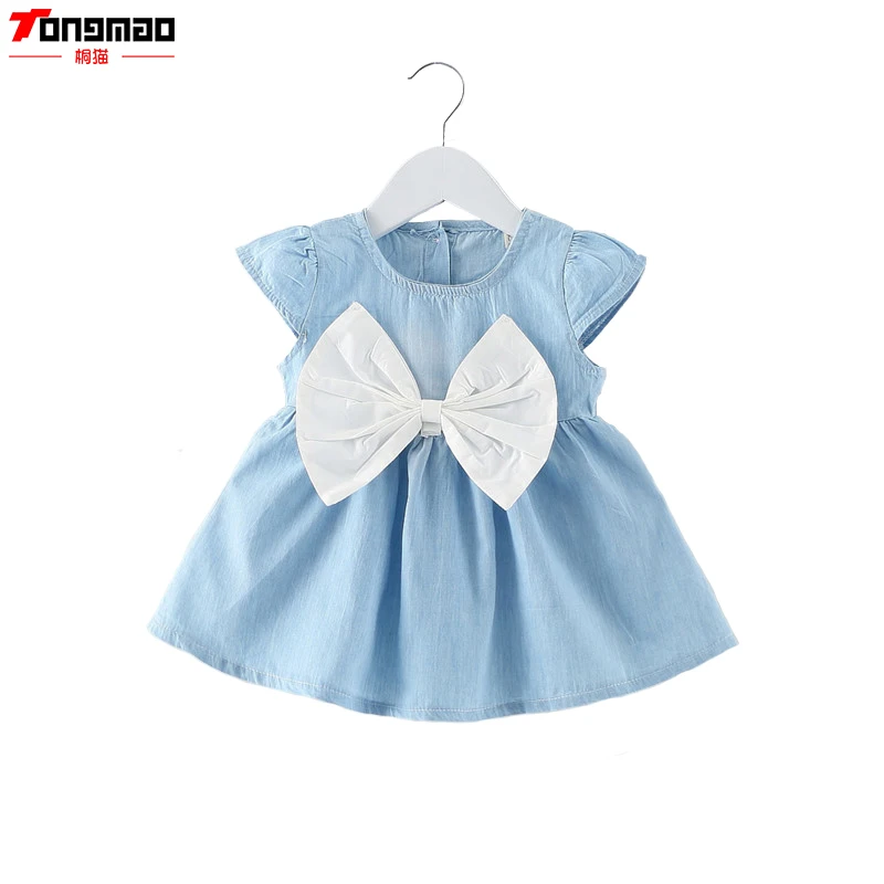 Cute Baby Girls Dress Jeans Children 