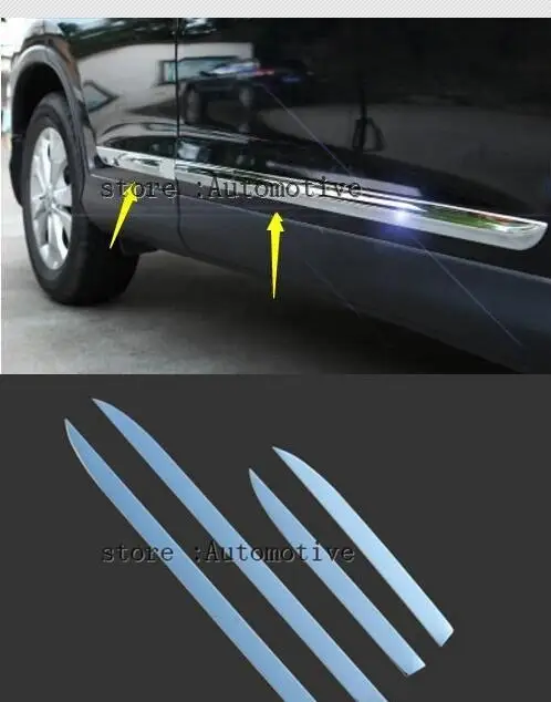

FOR HONDA CRV CR-V 2012 2013 2014 2015 2016 CHROME SIDE DOOR BODY MOLDING TRIM COVER LINE GARNISH PROTECTOR