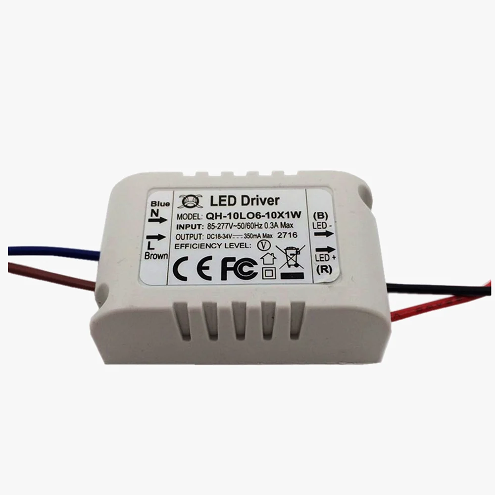 2 предмета светодиодный 10 Вт AC85-277V светодиодный драйвер 6-10x1W 300mA DC18-34V ящика PF СВЕТОДИОДНЫЙ, блок питания постоянный ток CeilingLamp