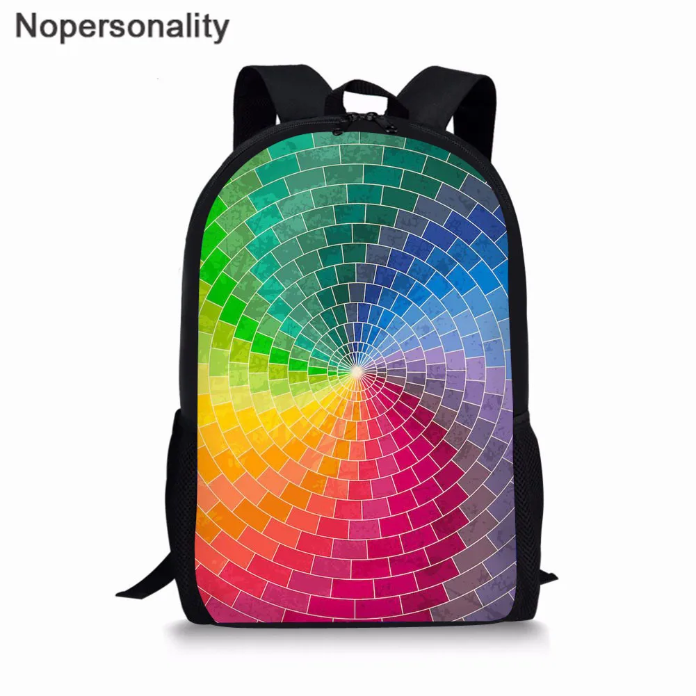 L533C Nopersonality Радужная яркая школьная сумка для детей, для девочек, рюкзак, Детский Школьный набор, Женская дорожная сумка на плечо, Mochila, женская - Цвет: L533C