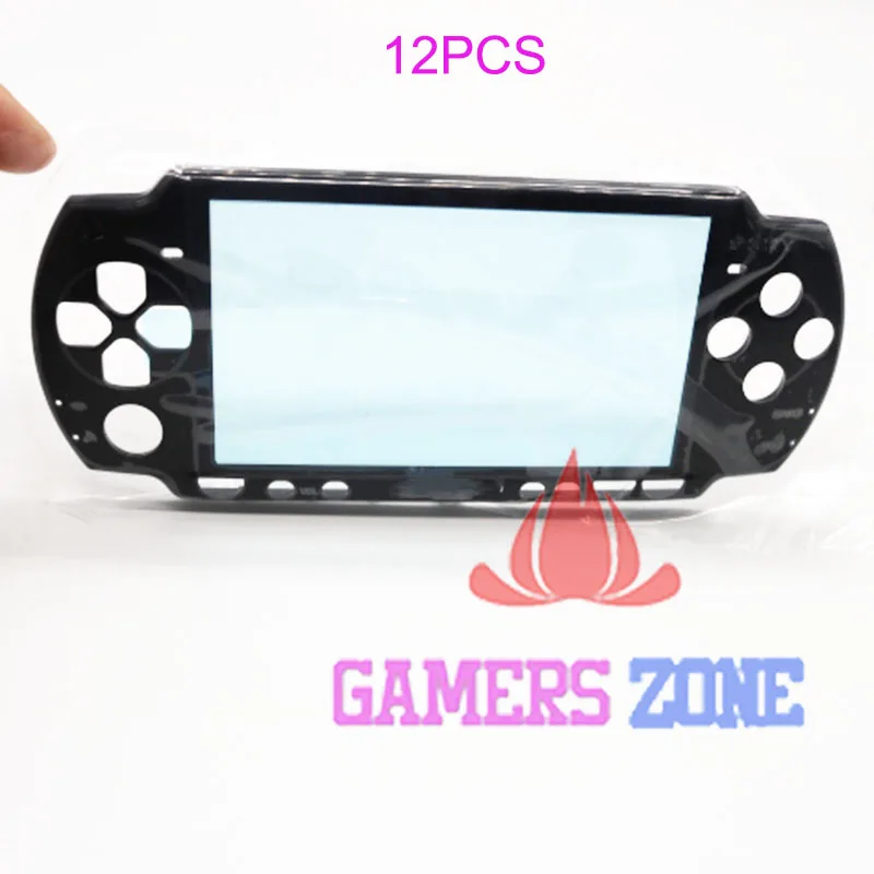 

12PCS Black Front Housing Shell Faceplate Case Parts Replacement for Sony PSP 2000 Console
