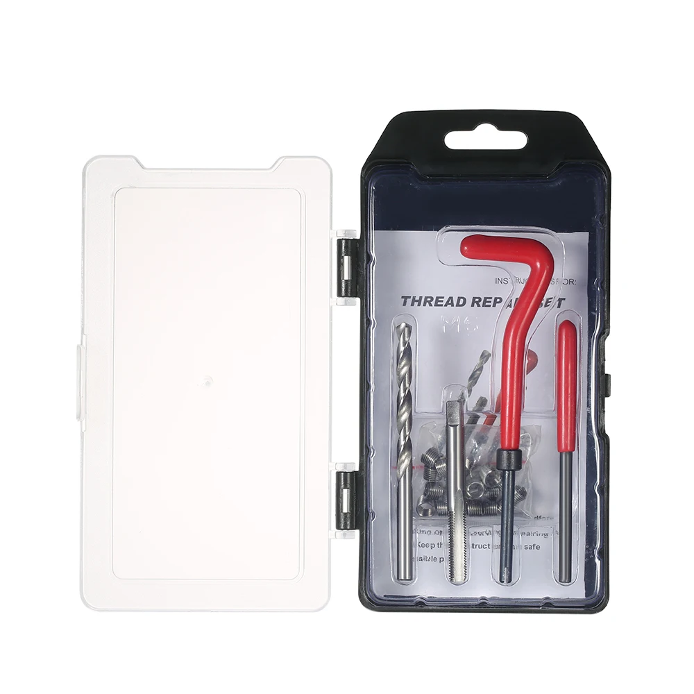25pcs/set M6 Thread Repair Tool Set Damaged Helicoil Type Thread Master