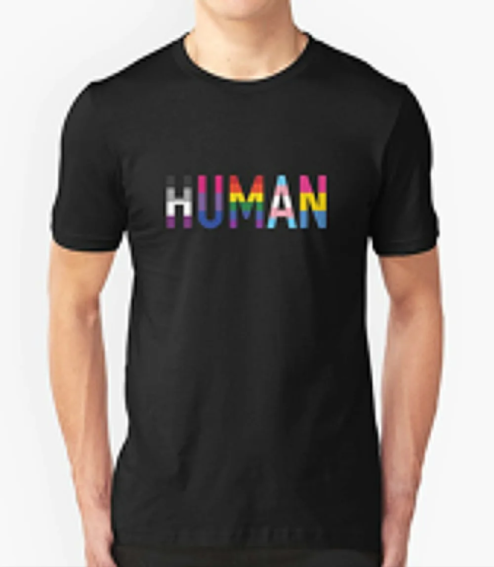 

Fashion Hot HUMAN T SHIRT LGBT PRIDE LESBIAN FUNNY SCFI BIRTHDAY PRESENT GIFT GAY RAINBOW Tee shirt
