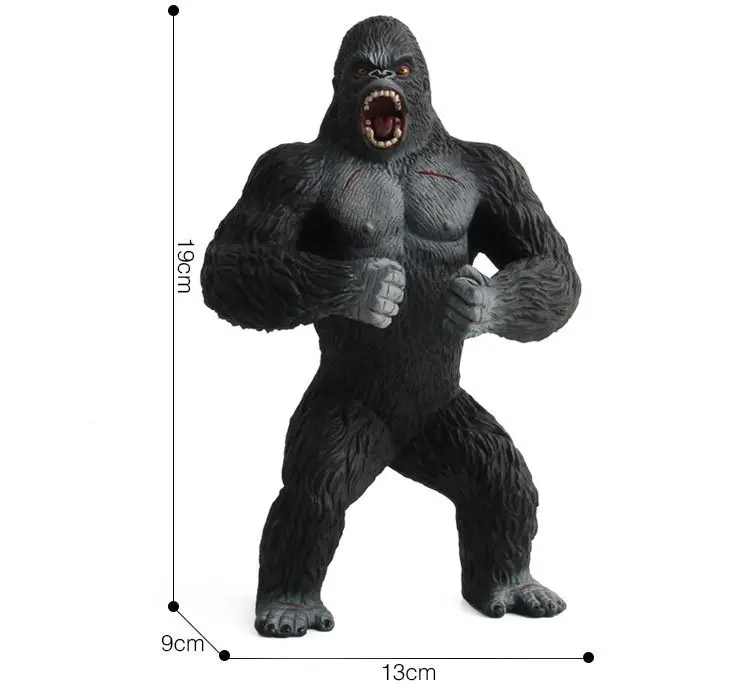 Фигурки животных шимпанзе Кинг Конг череп остров Горилла ПВХ фигурка модель игрушки куклы для коллекционных 19 см