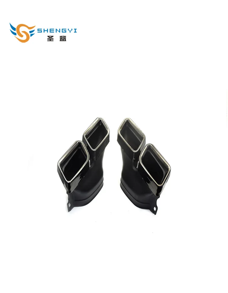 

One pair 304 stainless steel car Exhaust muffler tips plating black /silver fit W205 213 E200 E260 E300W205C200 C260C300 GLCGLE