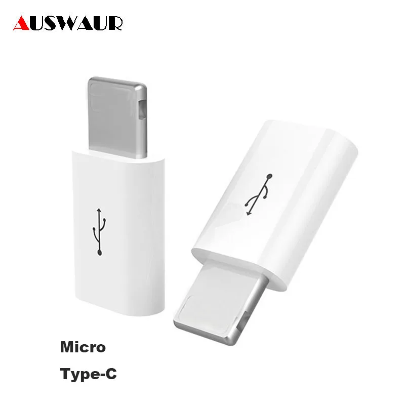

for iPhone Male to Micro Type-C USB Female Adapter Charging Data Sync Adapter for iPhone iPod iPad