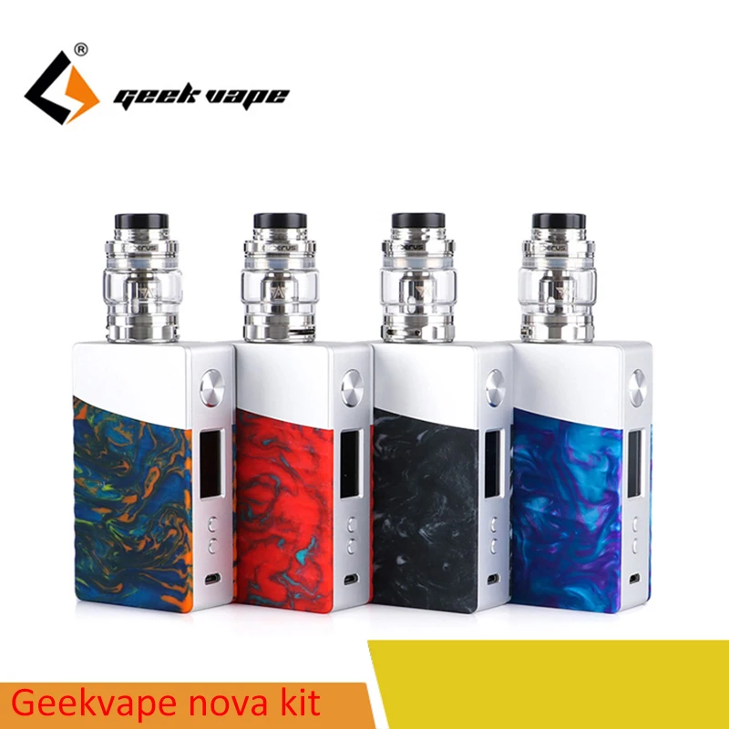 

2018 Hottest Original Geekvape Nova Kit with super mesh coil Cerberus tank 120g 200W resin Nova mod much better than drag mod