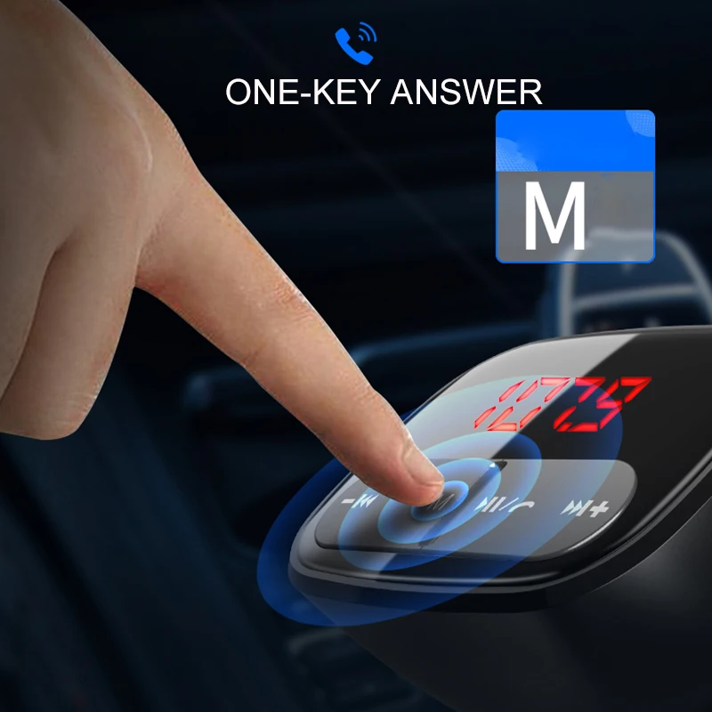 Автомобильный Bluetooth передатчик JINSERTA MP3 плеер со светодиодной подсветкой USB 2 1 А|fm