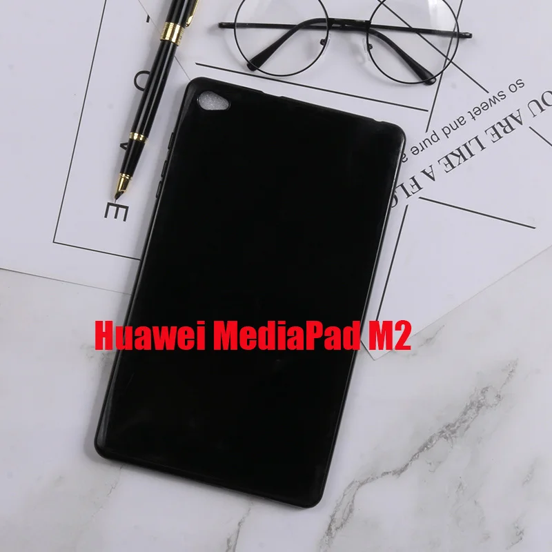 

For Huawei MediaPad M2 803L 8.0" M2-801W Case Black Soft TPU Gel Silicone Bumper Case Back Black Protective Transparent Cover