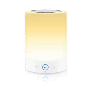 

HobbyLane Night Light with Bluetooth Speaker Portable Wireless Bluetooth Speaker Touch Control Color LED Table Lamp d25