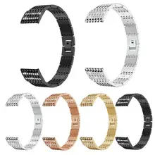 Vanpower Стразы Нержавеющая сталь регулируемый браслет ювелирных изделий Часы наручные ремешок Замена для Fitbit Versa Смарт-часы
