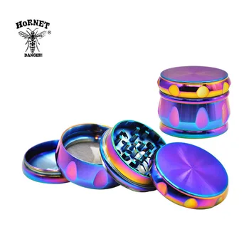 

Rainbow Metal Drum Shape Herb Tobacco Grinder 62MM Zinc Alloy Pollen Catcher Sharp Diamond Teeth Spice Crusher Miller