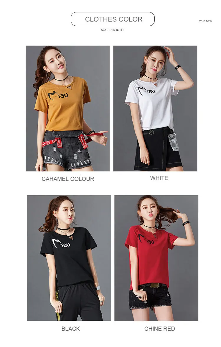 Funny Tshirt Women T-shirt Summer Short Sleeve Cotton Tops Tees Femme Tshirts Letter Print T-shirts Camisetas Mujer Verano 2018 (1)