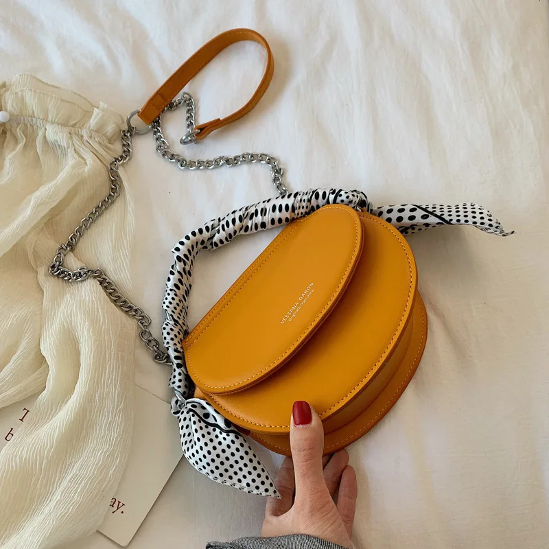 

Saddle Crossbody Bags For Women 2019 High Quality Leather Luxury Handbag Designer Sac Main Ladies Scarves Shoulder Messenger Bag