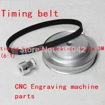 

CNC Router parts synchronous belt wheel for Rotary axis, 3M synchronous belt deceleration suite (6:1)