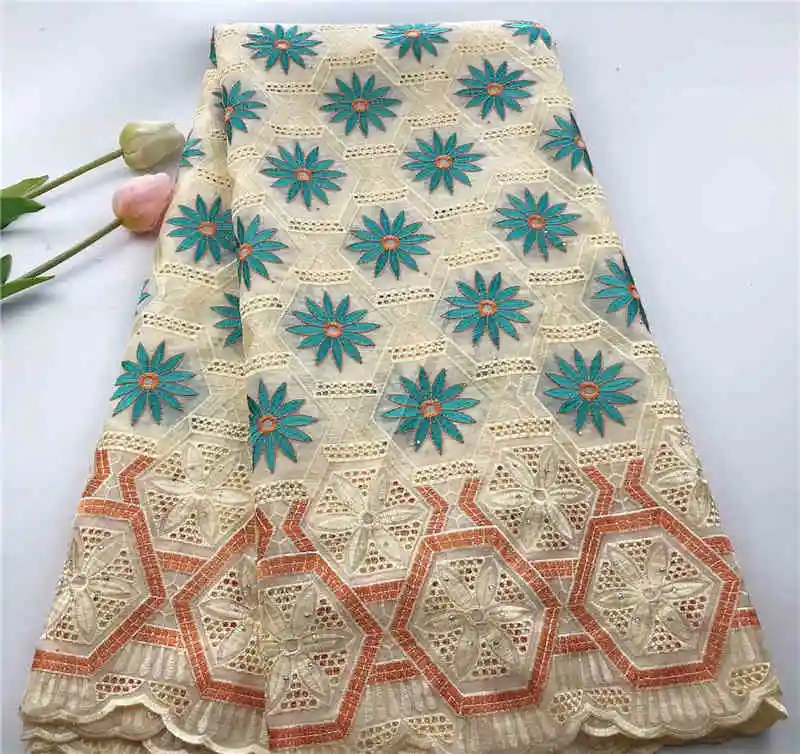 Африканская кружевная ткань высокого качества швейцарская кружевная ткань с камнями нигерийская швейцарская кружевная ткань для вечернего платья JI563 - Цвет: as Picture