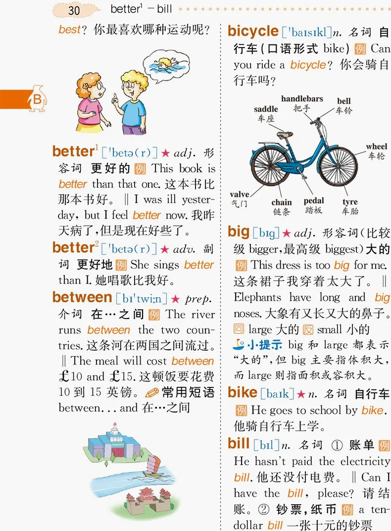 1 шт. Начальная школа студентов мульти-функциональный китайский английский словарь обучения инструмент для языков книги для детей