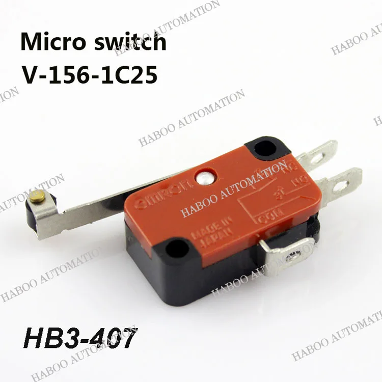

10pcs packing 1NO+1NC limit switch Long Lever AC 250V HB3-407 HABOO factory directly electrical limit switch shipping free