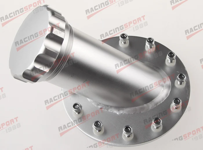 

Billet Fuel Cell Fast Fill Filler Neck Aluminum 45 Deg/Degree 12 Bolt Flange EA