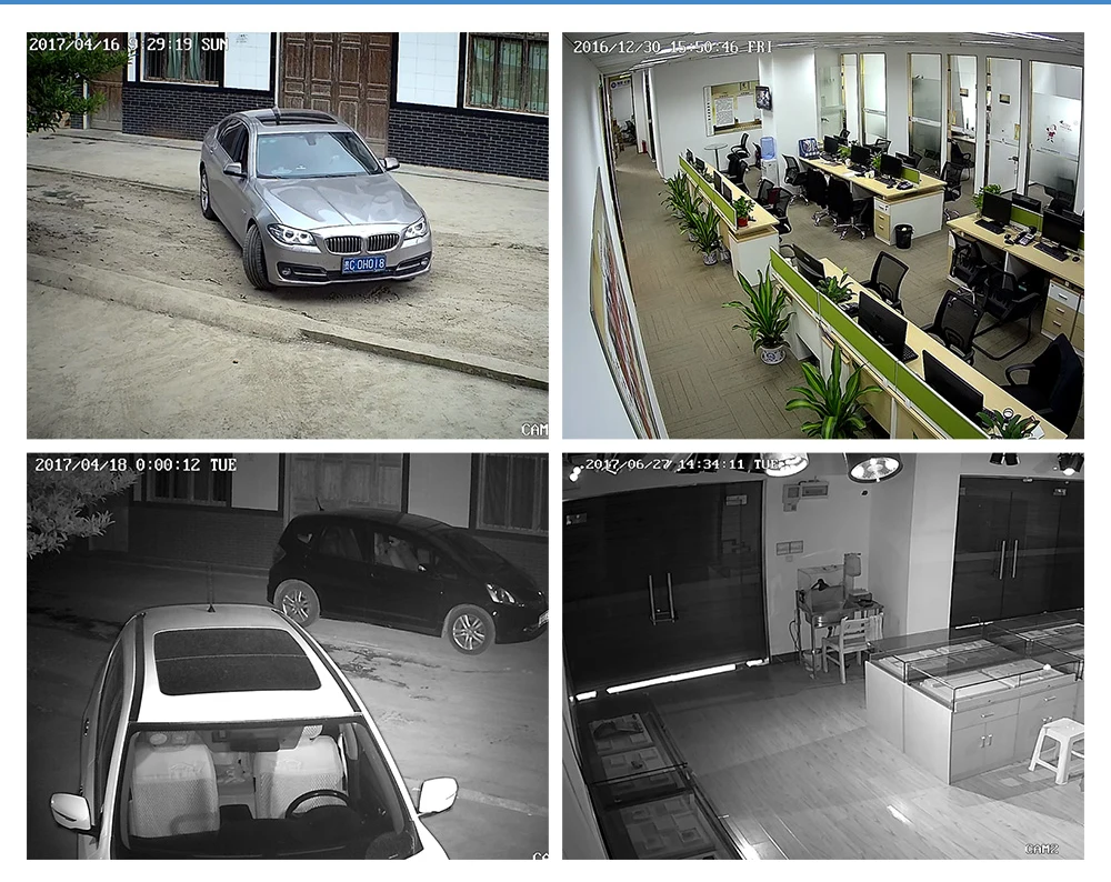 H.View CCTV System 4.0 MP Video Surveillance Kit CCTV Outdoor 4CH DVR CCTV Camera Set  Home Security Wireless Cameras (5)