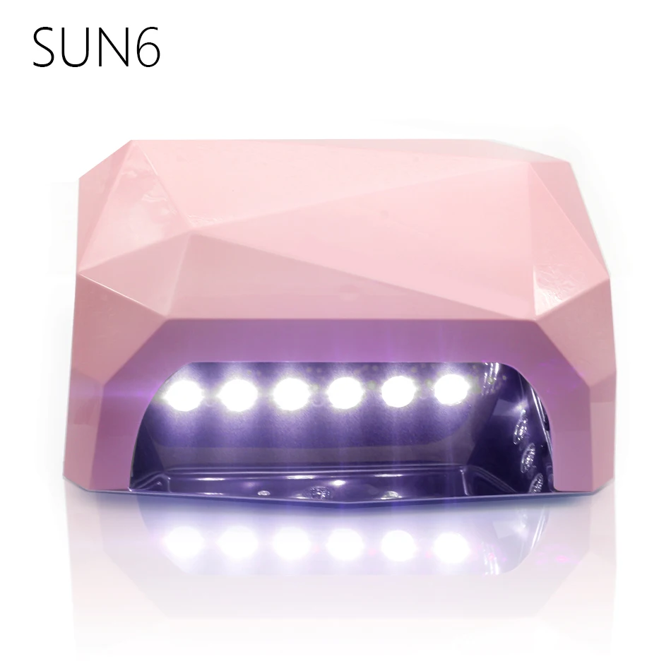 Sun6 36w Uv Lamp Led Nail Dryer Sun Light 365 405nm Sun6 36w Uv Lamp Led Nail Dryer Sun Light 365 405nm Diamond Shaped Curing For Gel Nails Polish Art Tools In Dryers From Beauty