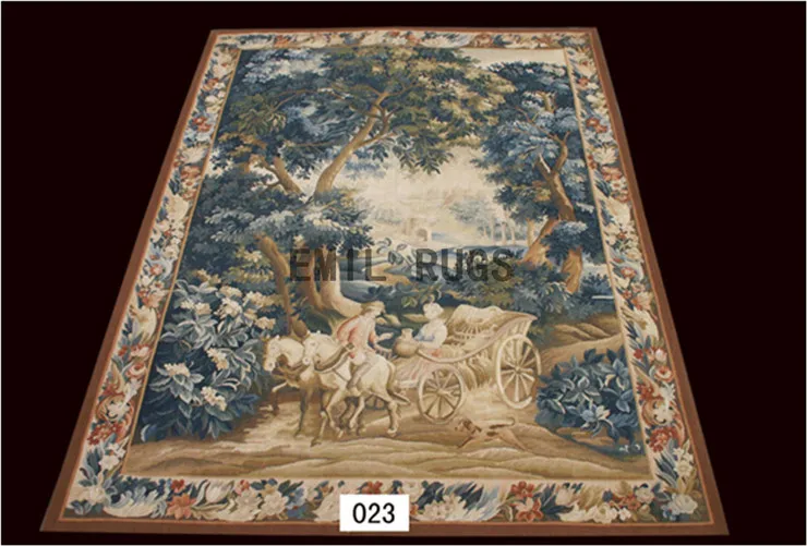 

Handmade Hanging Wall Tapestry Macrame European Tapestry Wool Tapestry Sofa Cover Material Vintage French Aubusson Tapestry