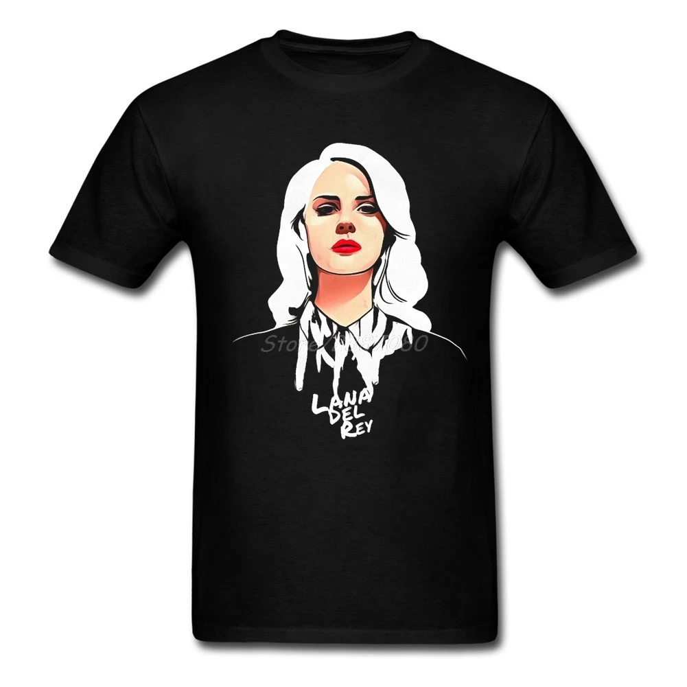 Summer Lana Del Rey T Shirt Plain T Shirt Men O neck Cotton Plus Size