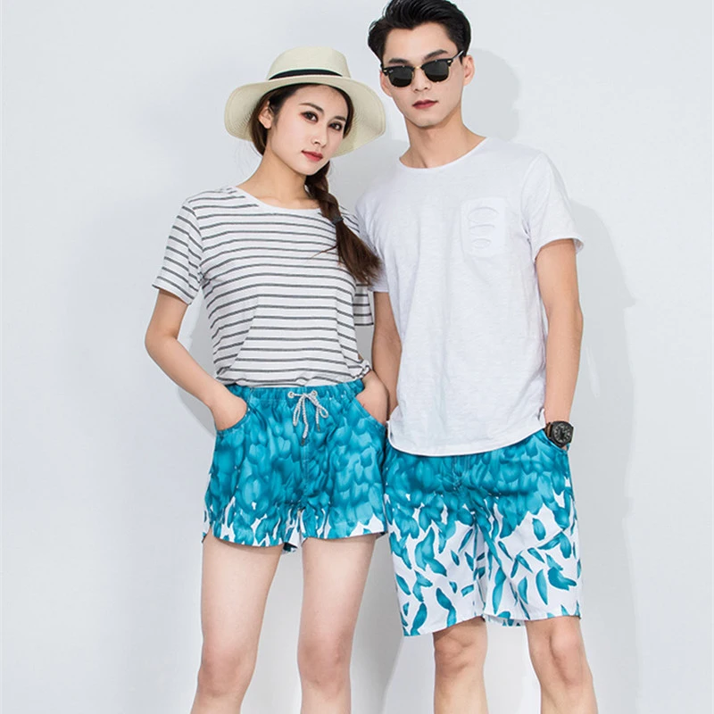 

SAENSHING Beach Board shorts for couples 2pieces/set Trunks Bermuda Pants Swimsuits Running Sports Surffing shorts