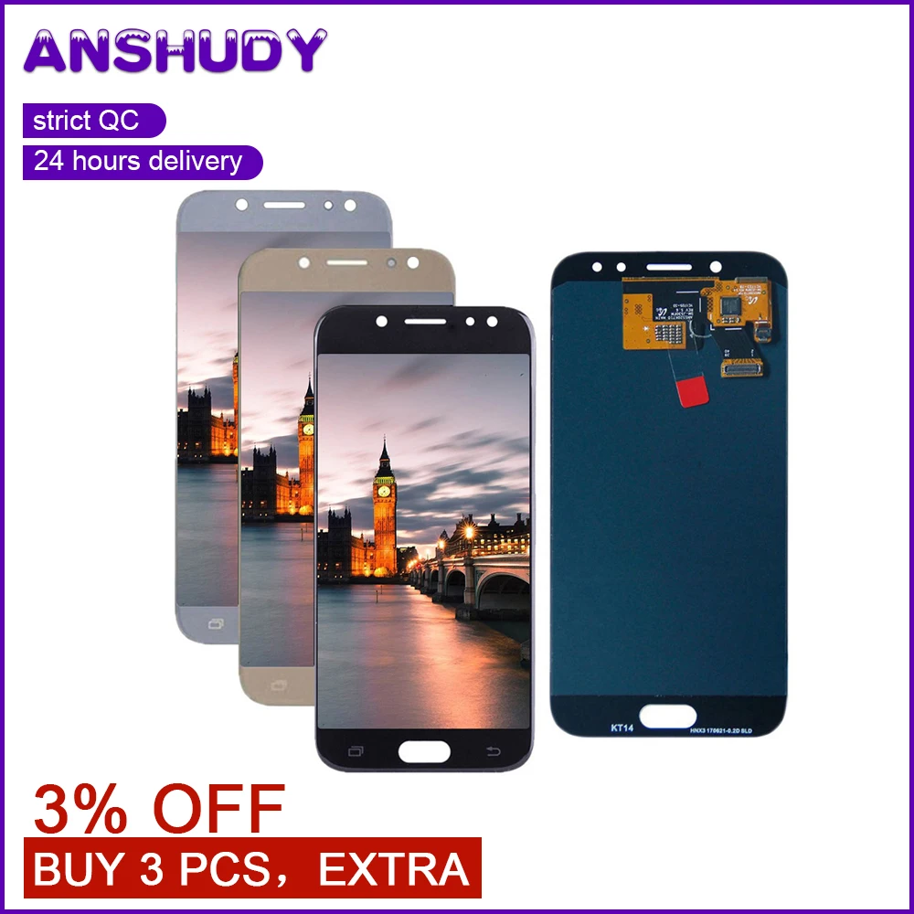 

J530F Oled LCD Display J5 2017 Display Touch Screen Digitizer Sensor Assembly For Samsung Galaxy J530 LCD SM-J530F j530F Display