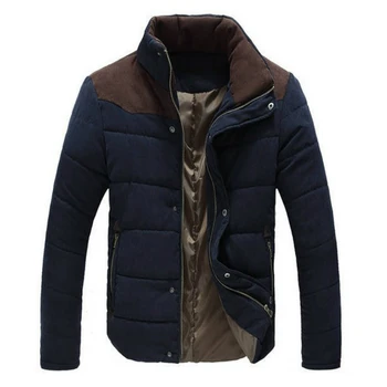 

2019 Fashion New Jacket Men Parka Outwear Parka Jacket Stand Collar Cotton Coats Mens Solid Thick Jackets Men Casual Parkas 4XL