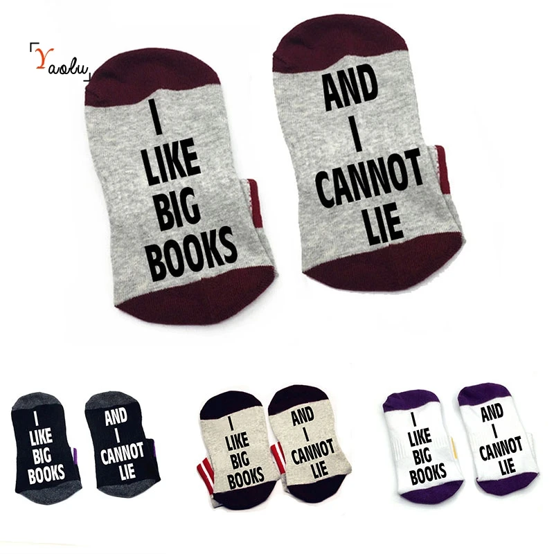 

I like big books and i cannot lie sock cotton unisex Sock Slippers ankle socks funny quote Get Lucky gift for bookworm sock