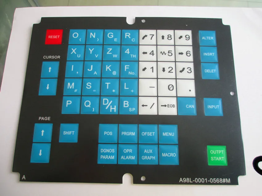 Operating Membrane Overlay Keypad for Fanuc A98L-0001-0580 