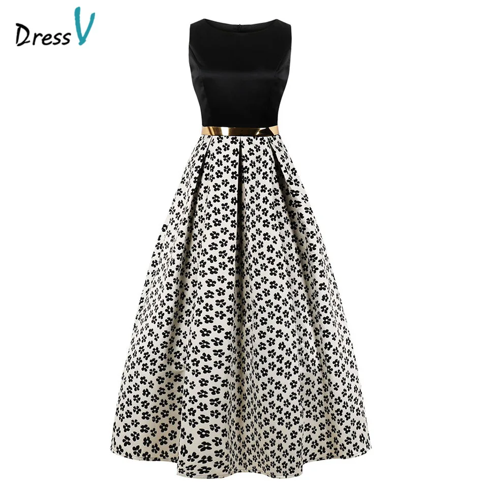

Dressv Evening Dress Sleeveless Prom Ever Pretty Cheap Simple Printed A Line Long Formal Dress Women Elegant Evening Party Gown