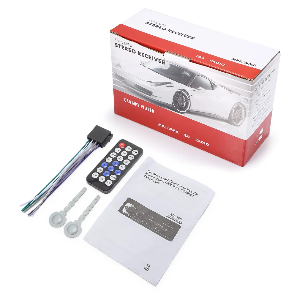 Zeepin JSD 520 Bluetooth Автомобильный MP3 плеер 12 В аудио стерео USB 1 Din FM Aux Вход приемник SD MMC