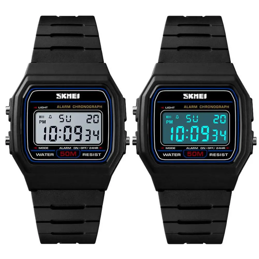 

2018 New Fashion Student Luminous Sports 50m Waterproof Casual Women Men Unisex Digital Date Alarm Couple Watch Clock Gift