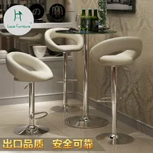 Модные барные стулья луи простая подъемная Современная спинка из нержавеющей стали