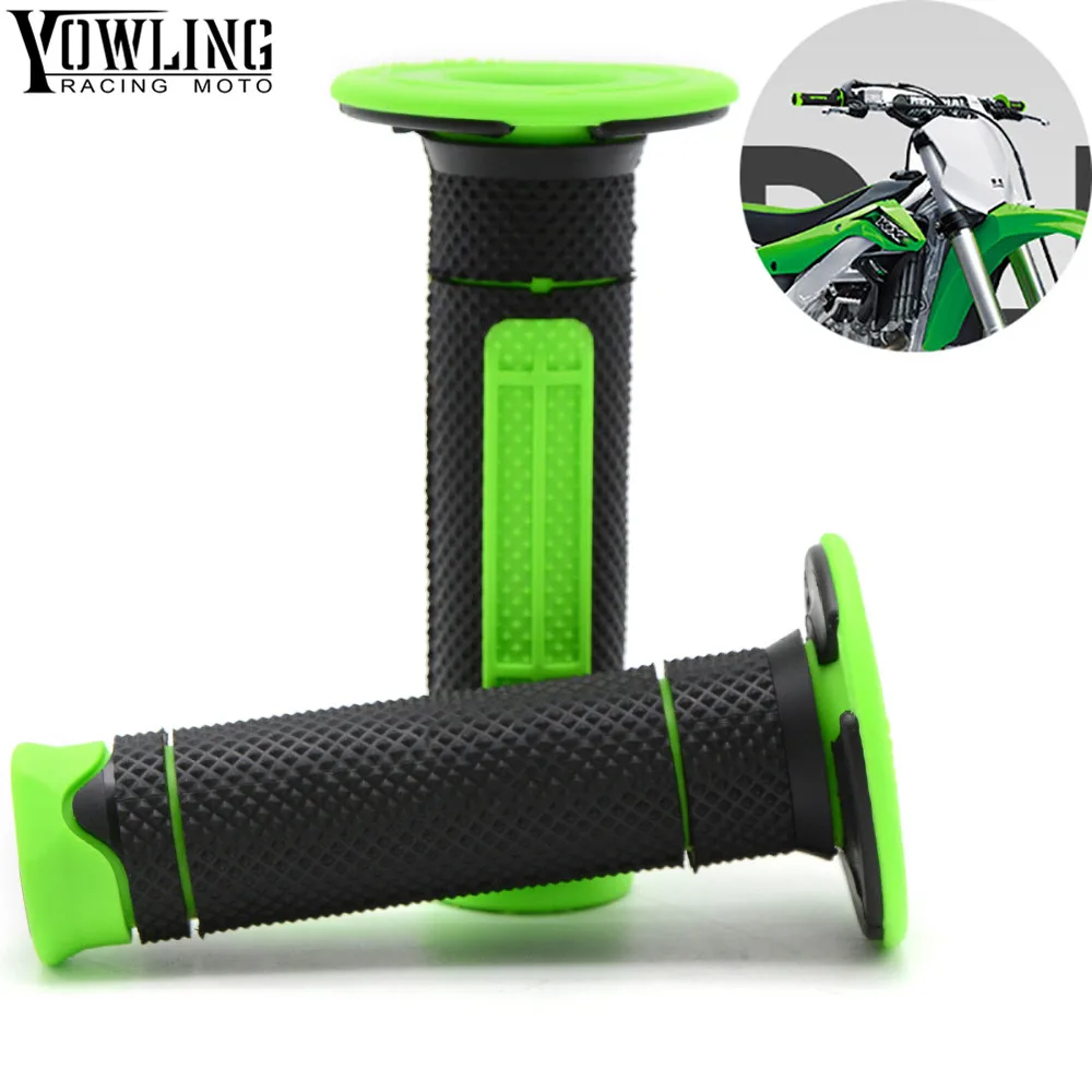 

Motorcycle Dirt Bike Rubber Brake Hand grips For Kawasaki KX250F KX450F KX500 KX60 KX65 KX80 KX85 have Kawasaki Logo