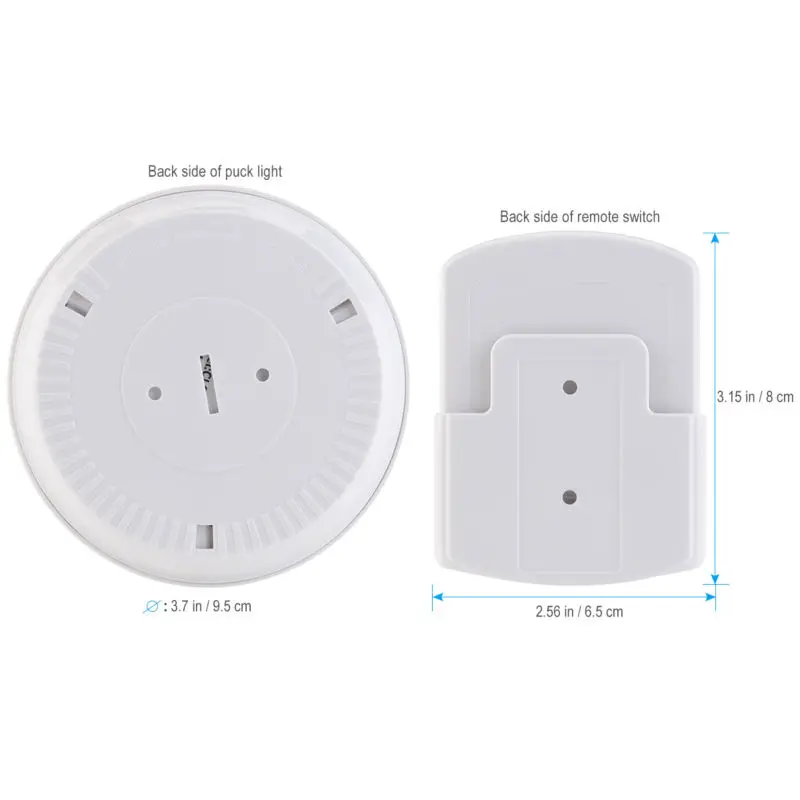 White Wireless 5 LEDs Remote Control Wall Lamp Puck Light Room Cabinets