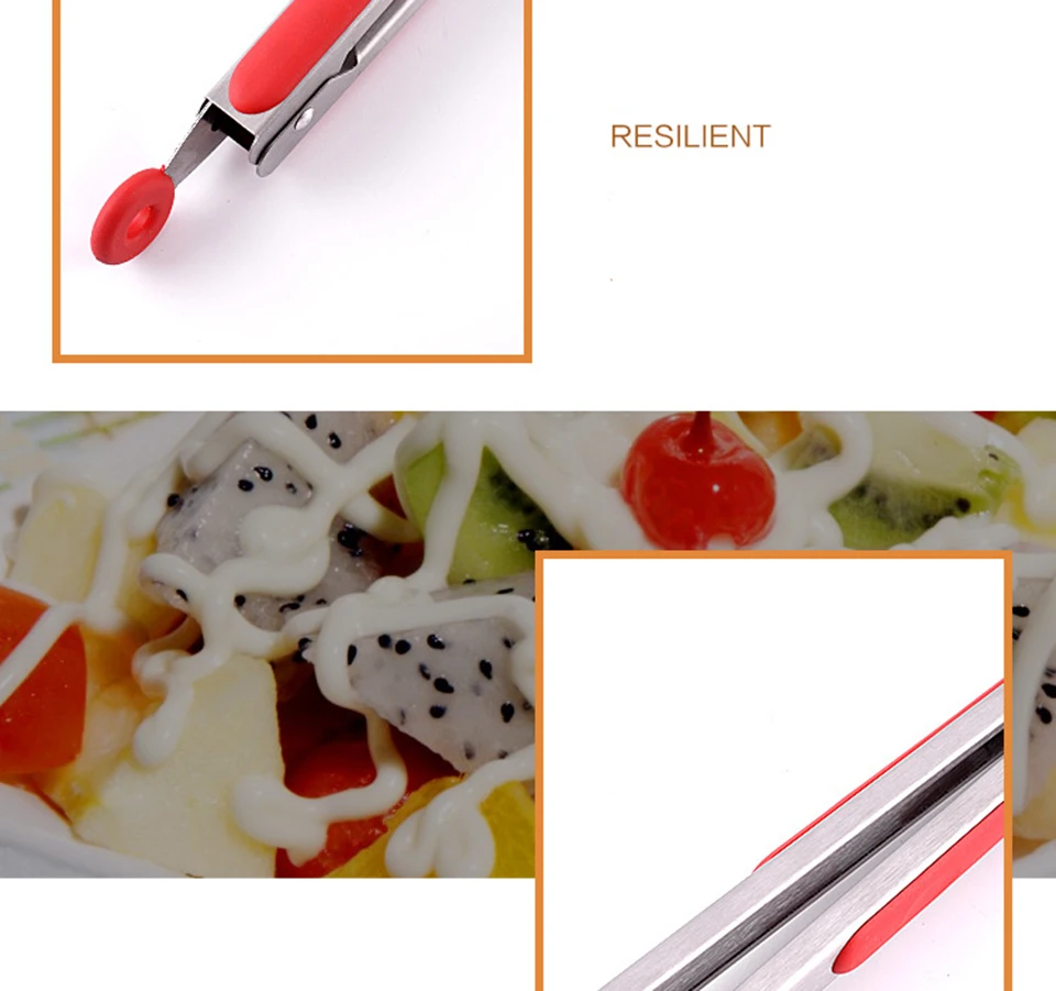 27 cm and 35cm Food Grade 100% Silicone food tong Kitchen Tongs utensil Cooking Tong clip Clamp Salad Serving BBQ tools17