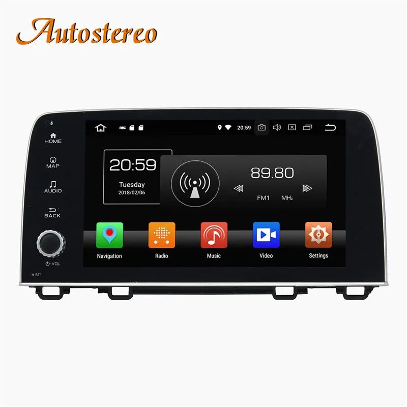 Autostereo Android 8 4 + 32 г DVD плеер автомобиля gps навигации для Honda CRV 2017 2018 головного устройства мультимедийный магнитофон