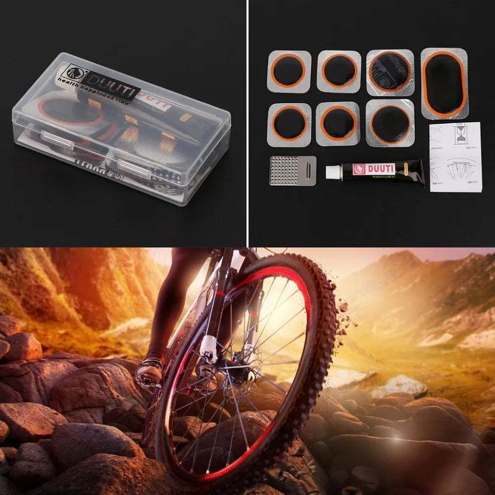 1 Набор инструментов для ремонта велосипедных шин портативная косметичка с прозрачной коробкой