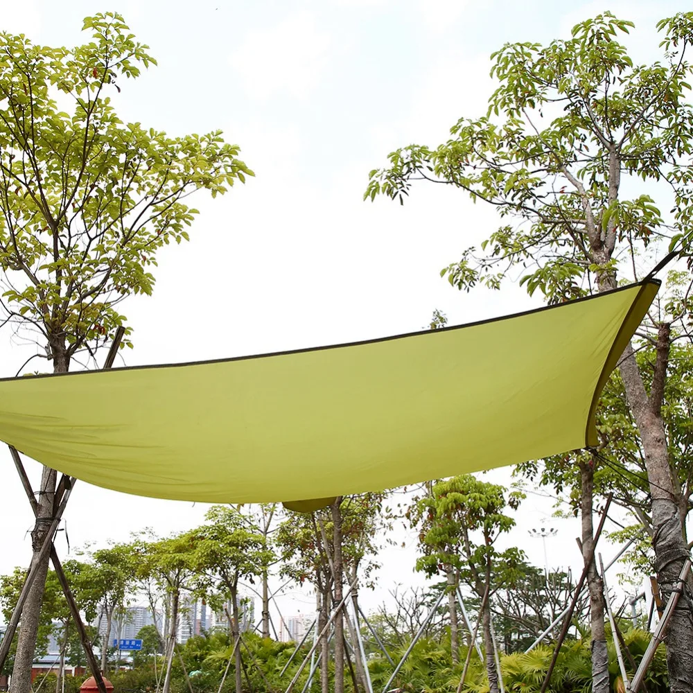 

Outdoor Sun Shelter Shade Multifunctional 210D Oxford Cloth Raincoat Jacket Cover Rain Tent Tarp Shelter Hammock Camping Mat